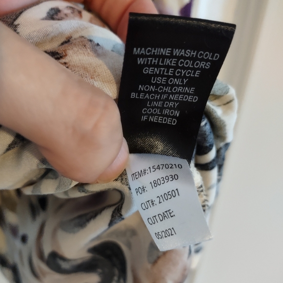 Torrid Challis Cold Shoulder Floral Taupe Peasant Blouse - Picture 9 of 13